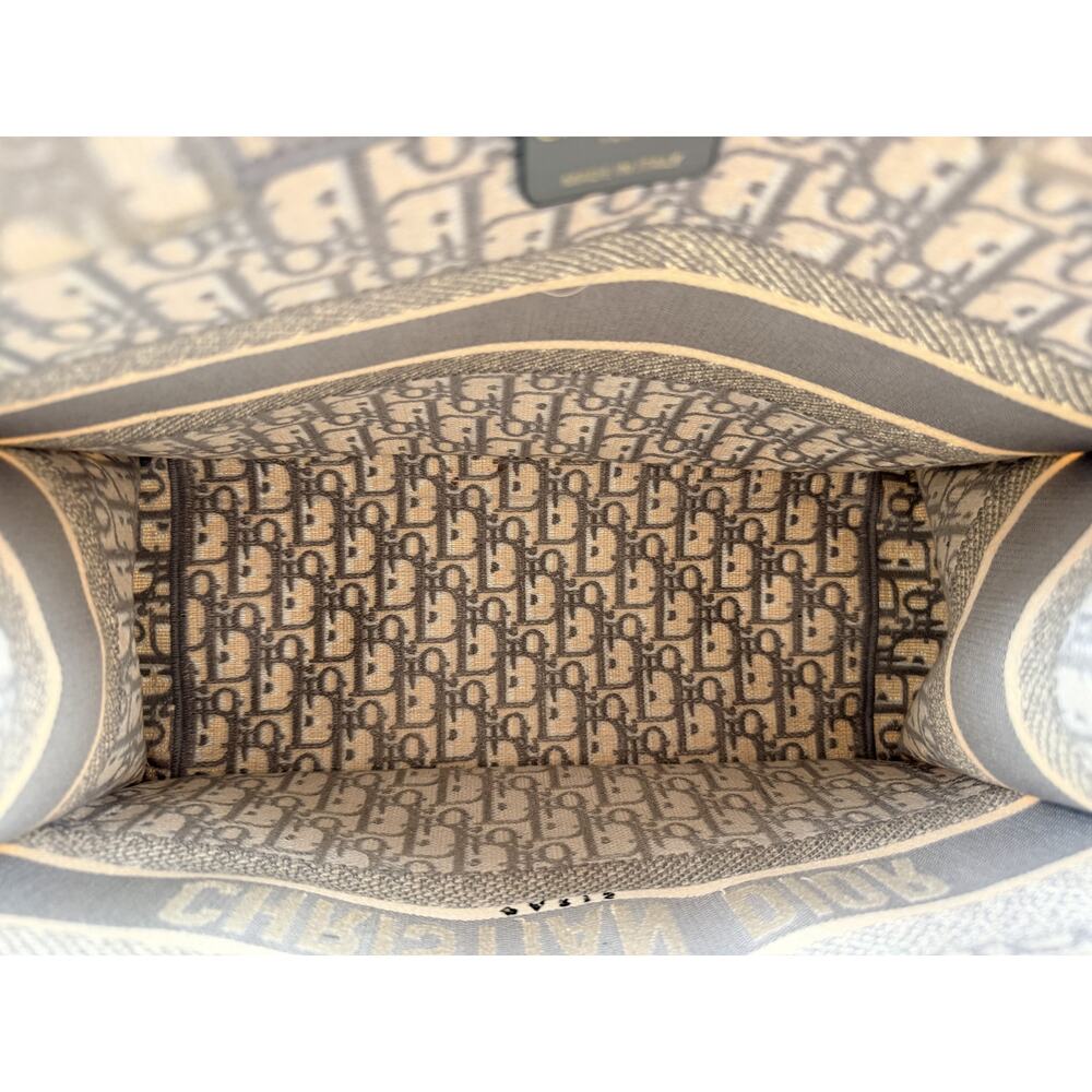 Christian Dior Gray Oblique Medium Book Tote - Picture 11 of 16